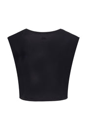 Cropped Dance Vest - Caviar Black