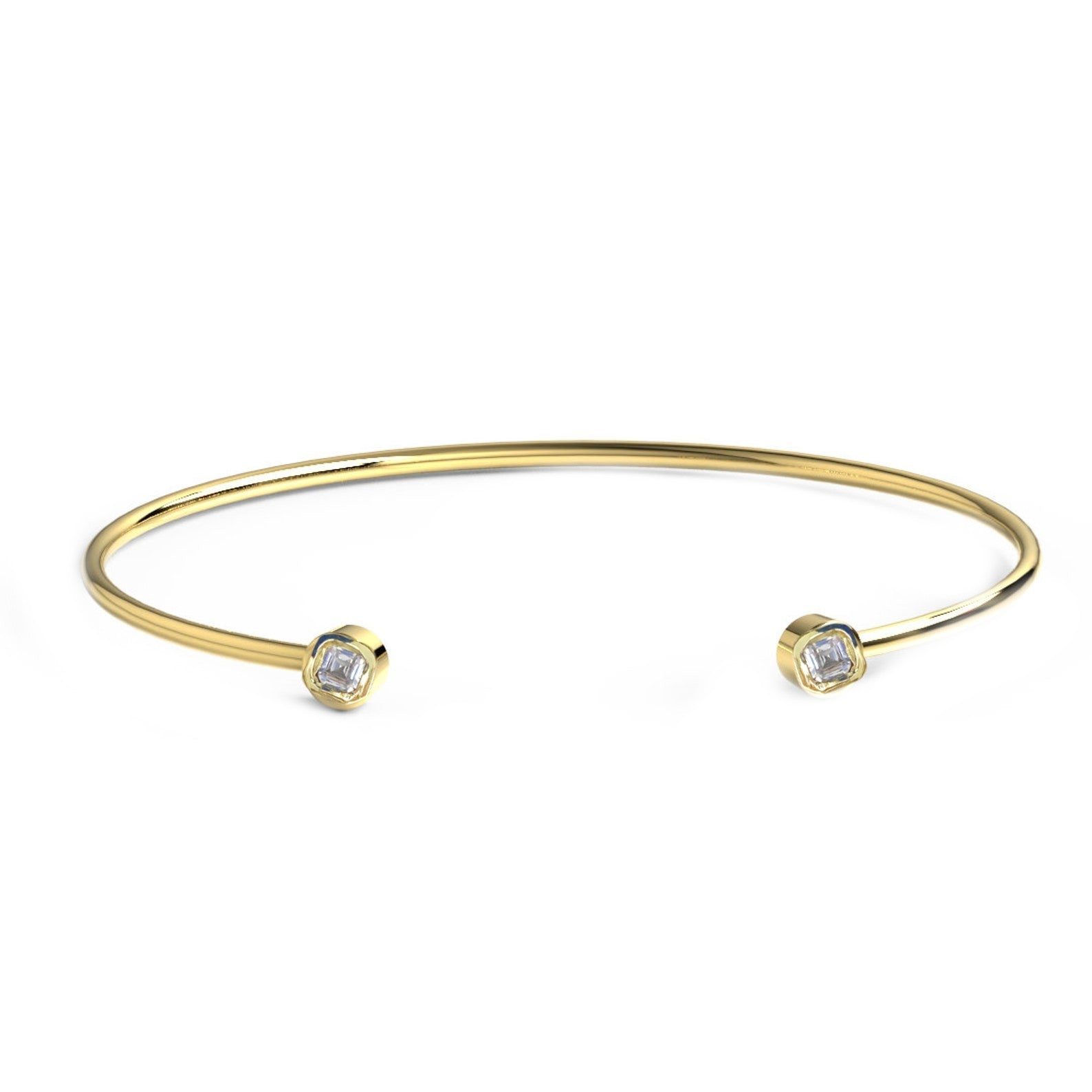 Canopus Cushion Cut Diamond Cuff Ends Bracelet