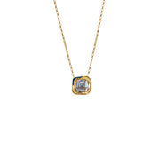 Canopus Cushion Cut Diamond Necklace On The Chain