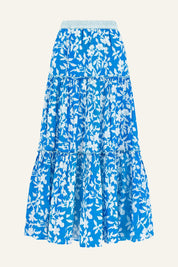Becks Skirt | Japanese Flower Cobalt