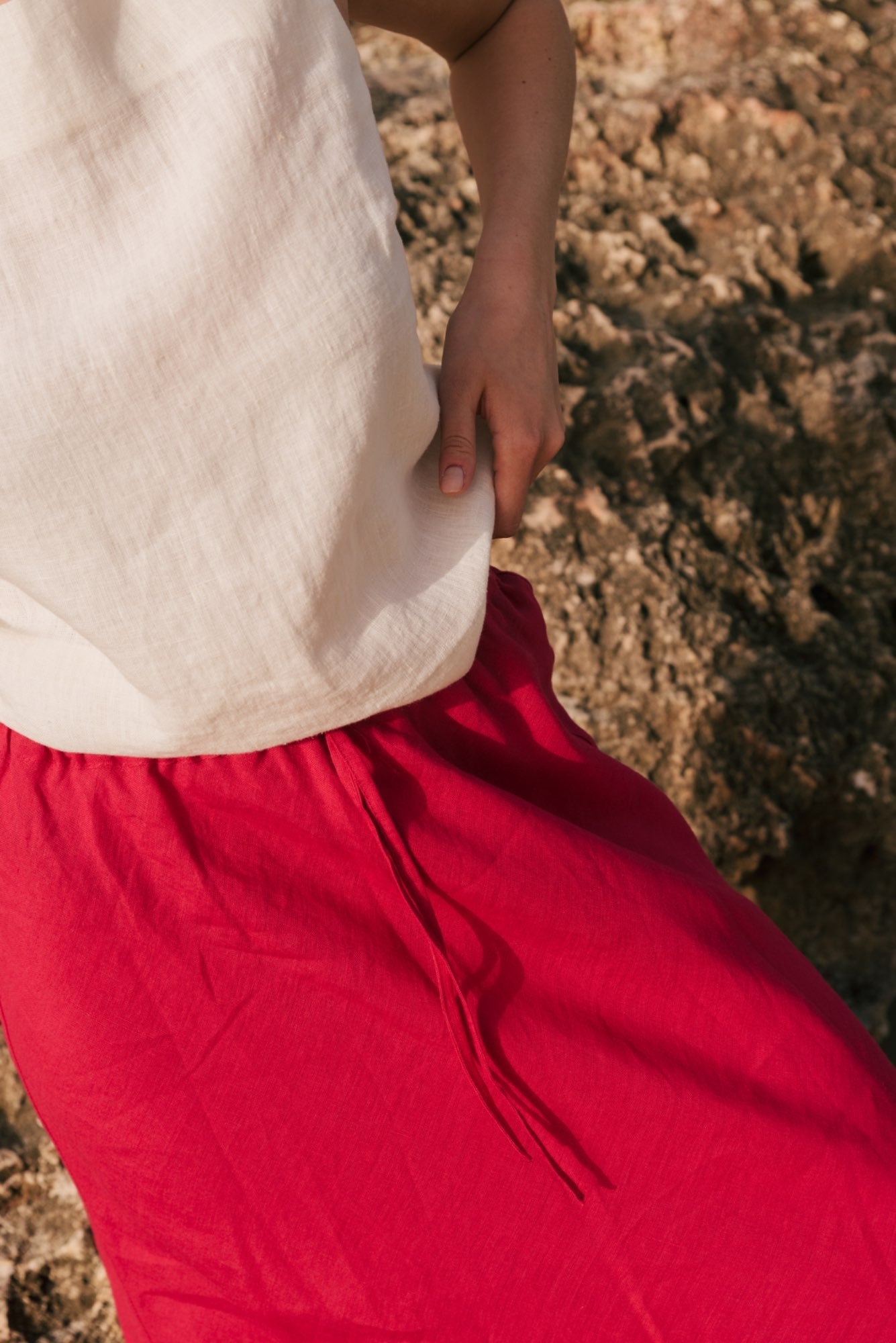 Ciara linen slip skirt