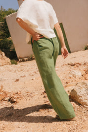 Barbora straight linen pants