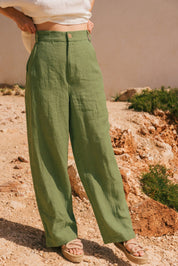 Barbora straight linen pants