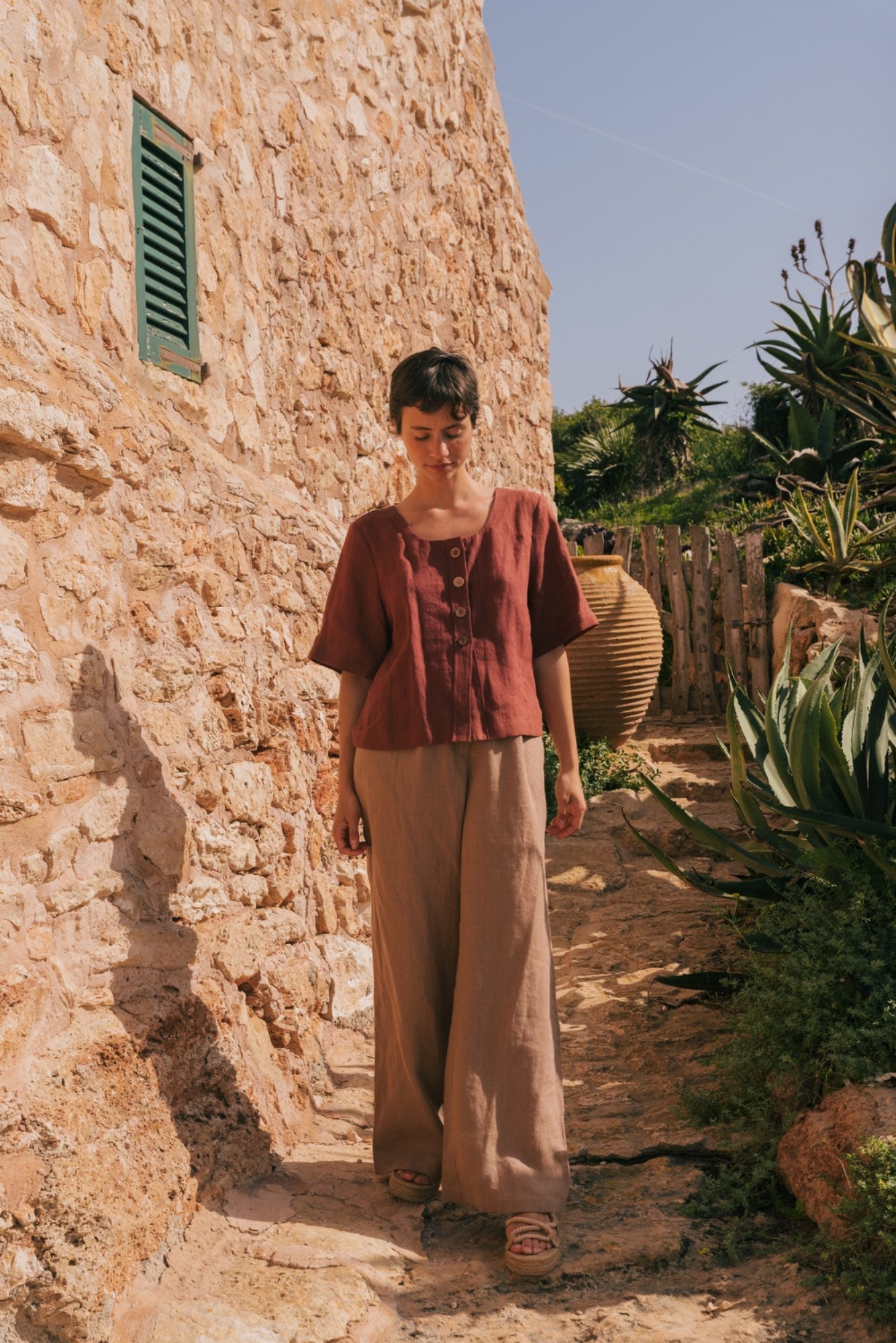 Lydia classic linen pants