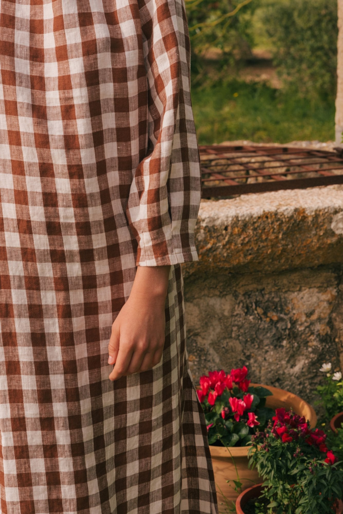 Amalia long-length linen dress