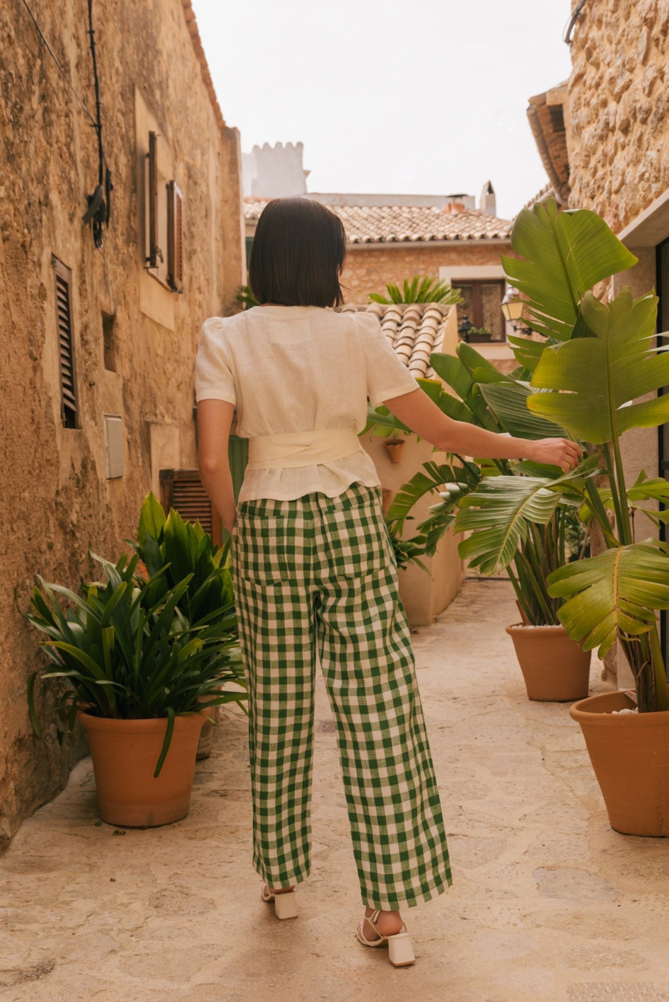 Barbora straight linen pants