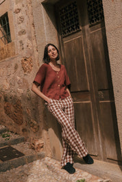 Barbora straight linen pants