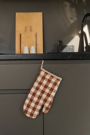 Linen oven mitt