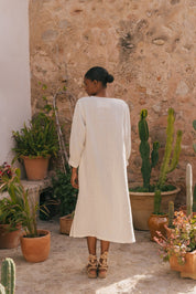 Amalia long-length linen dress