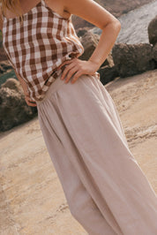 Mona long linen skirt