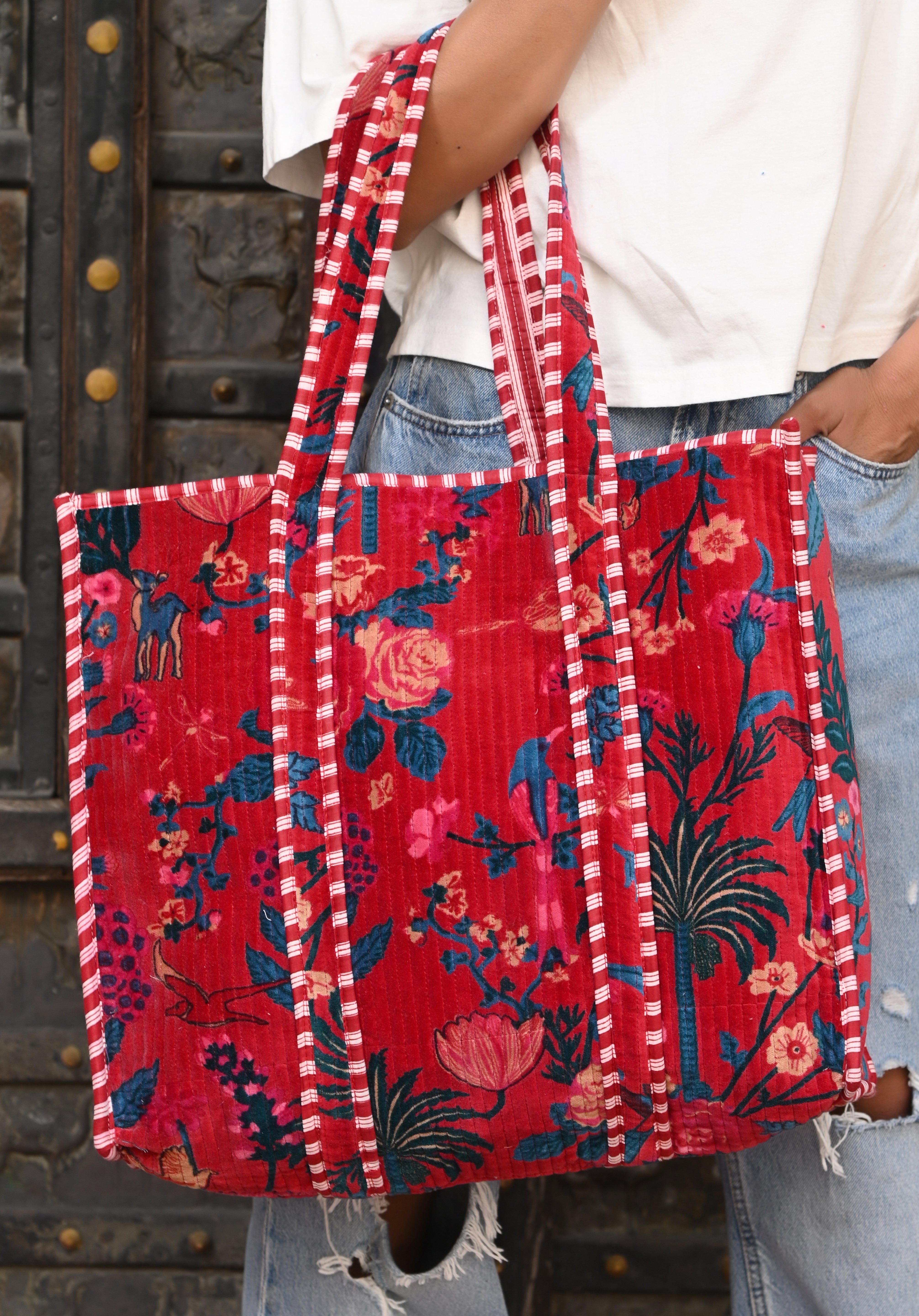 The Ultimate Velvet Tropical Tote