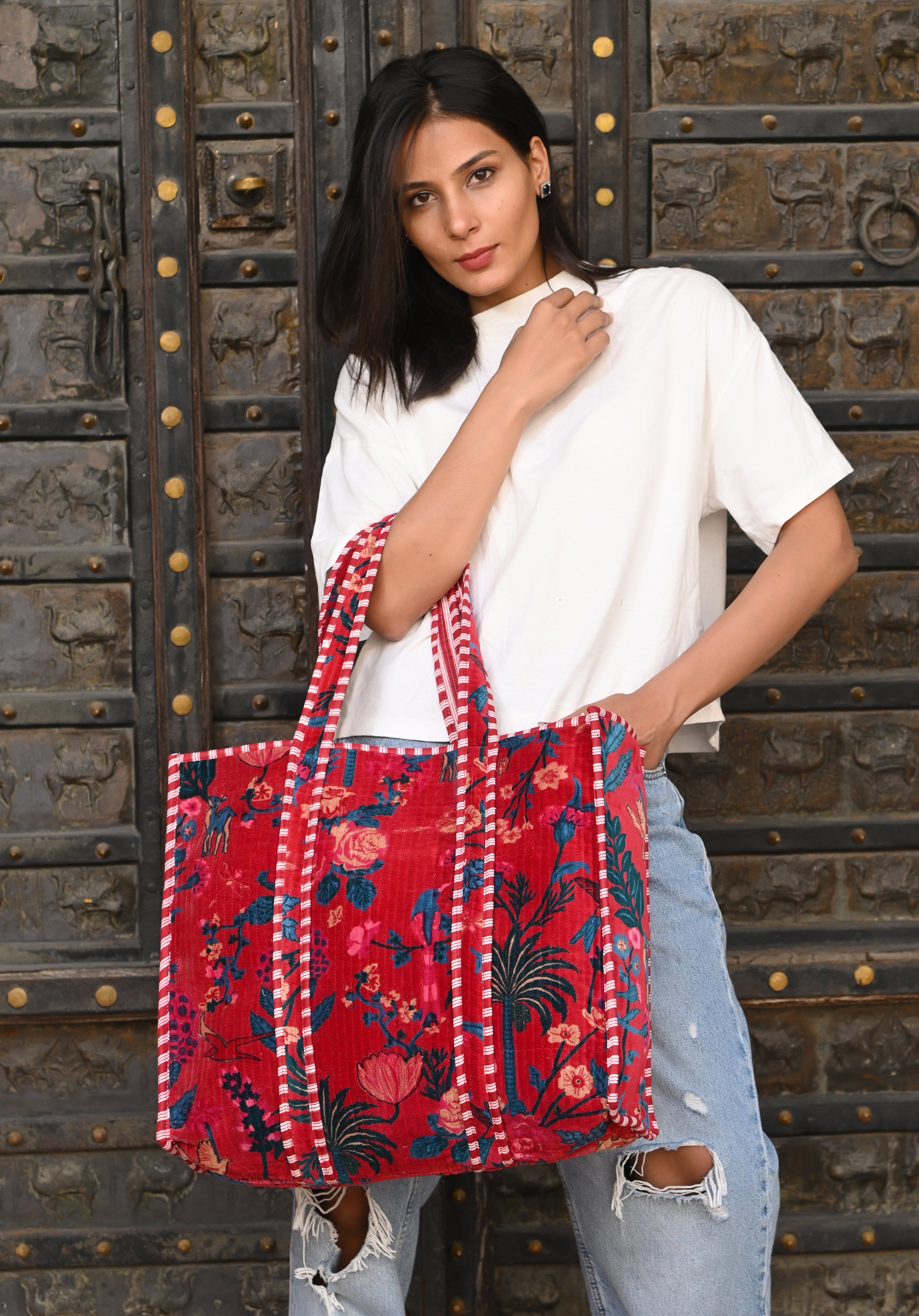 The Ultimate Velvet Tropical Tote