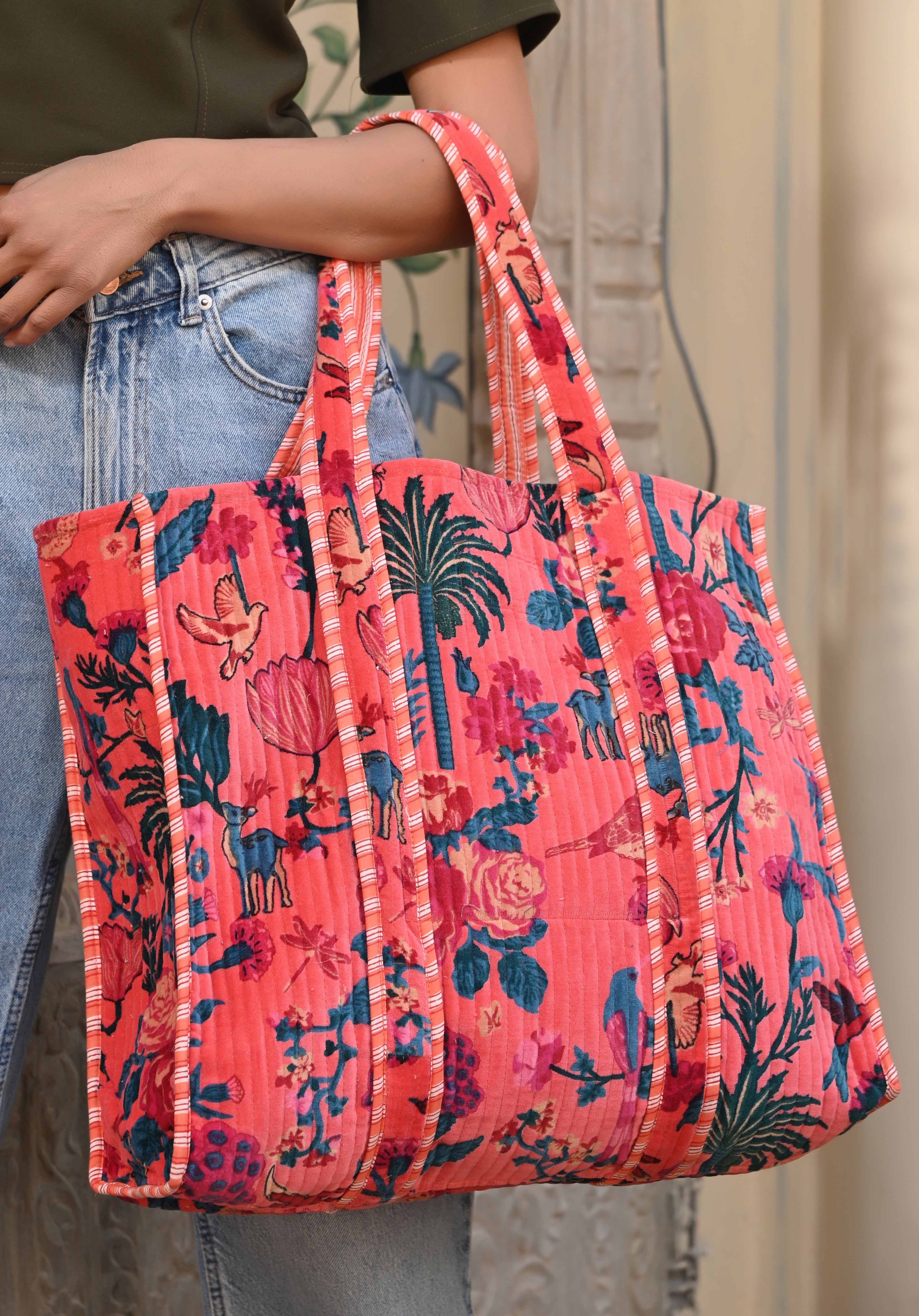 The Ultimate Velvet Tropical Tote