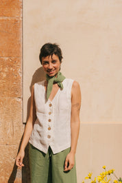 Greta linen vest