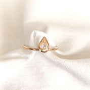 Cassiopeia Pear Cut Diamond Solitaire Ring