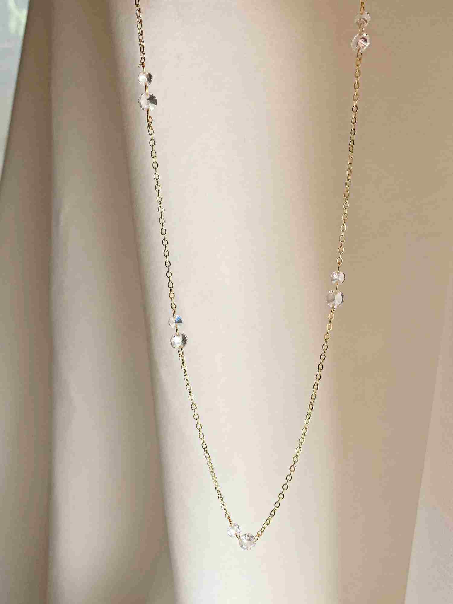 Rising Star Double Diamond Station Necklace