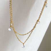 Rising Star Diamond Double Station Necklace (Same Length)