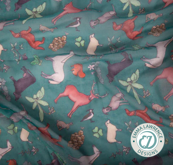 Recycled Bottle Scarf - Irish Wildlife