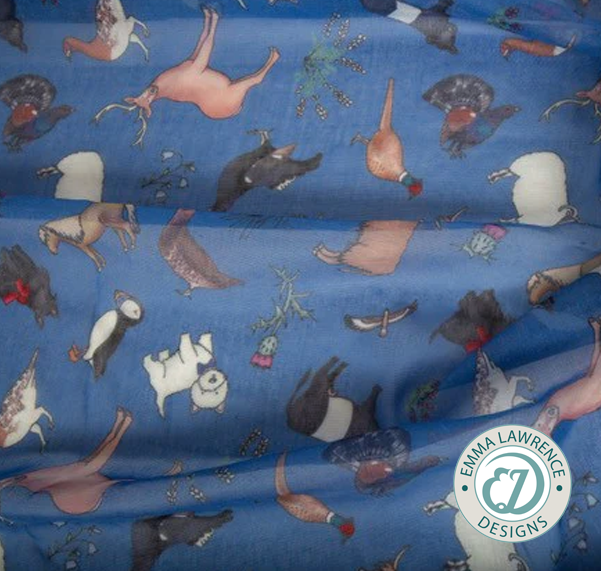 Recycled Bottle Scarf - Scottish Wildlife