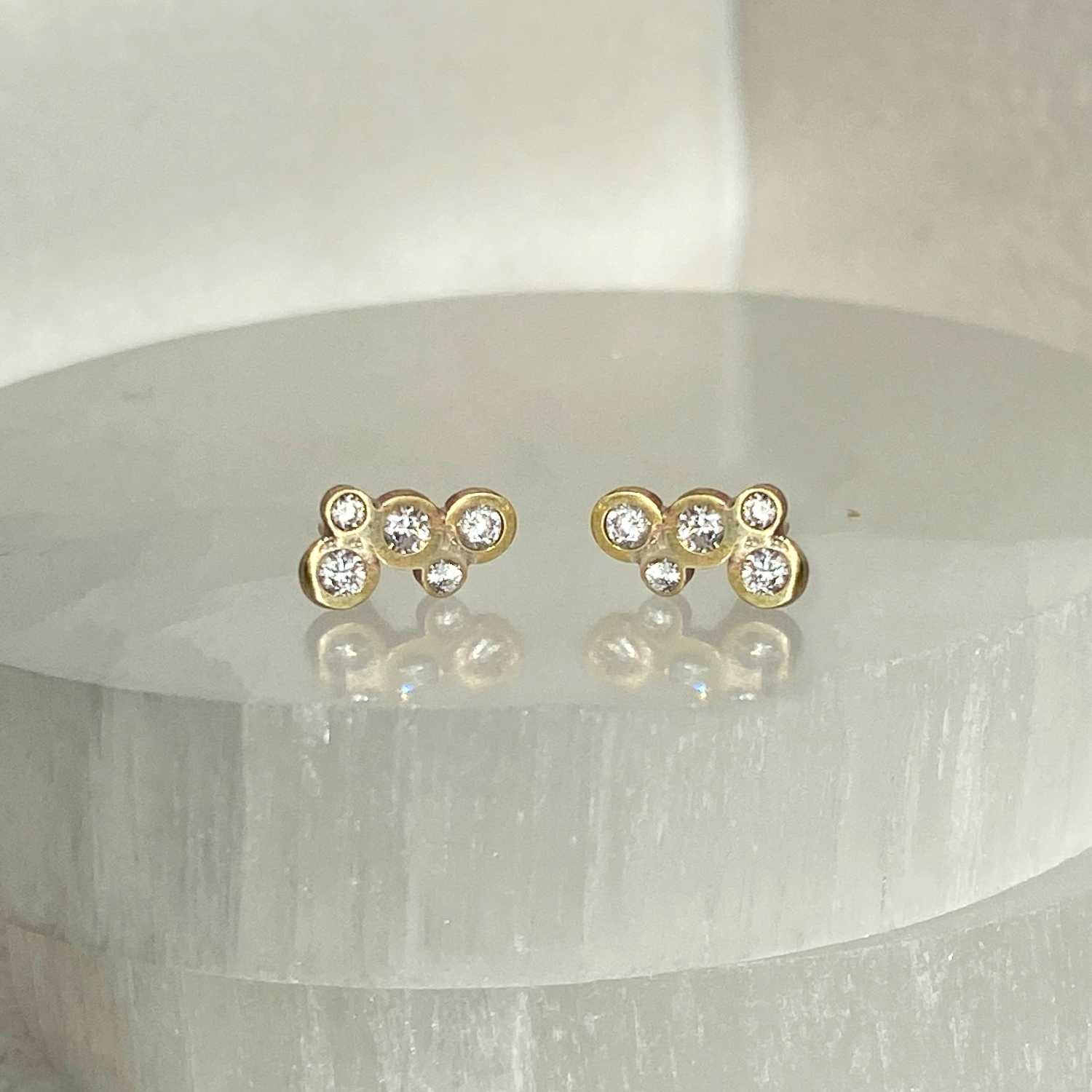 Electric Slide Diamond Stud Earrings