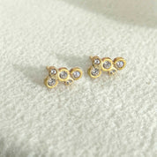 Electric Slide Diamond Stud Earrings