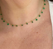 Rising Star Emerald Station Necklace