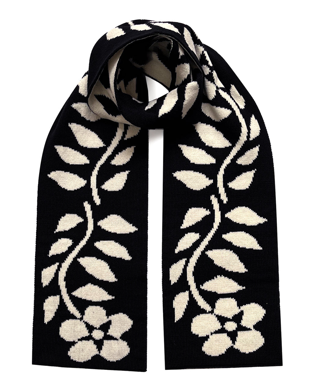 Floral Wool & Cashmere Scarf