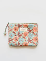 Floribunda Zip Pouch, Duck Egg