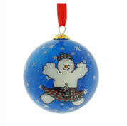 Scottish Snowman Christmas Tree Bauble