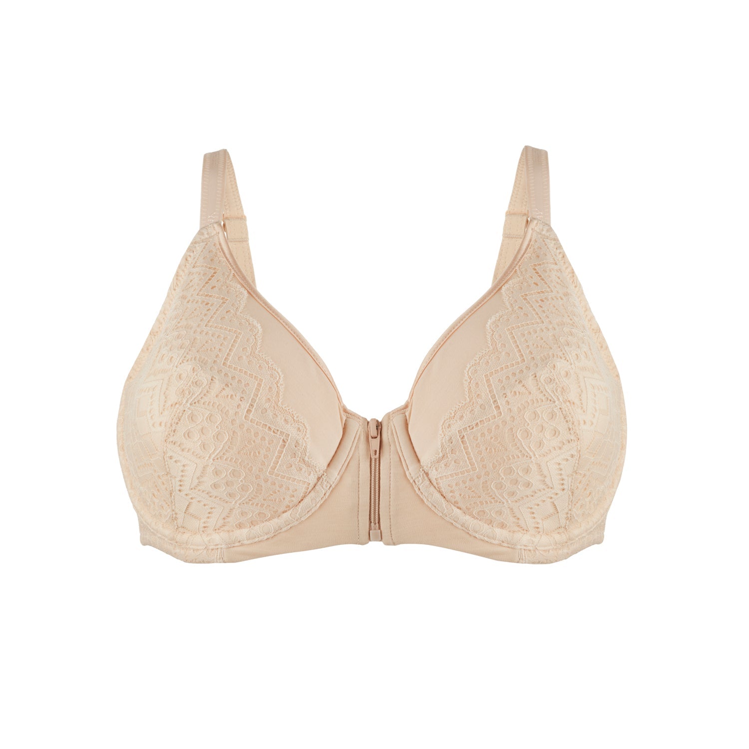 Grace - Silk & Organic Cotton Full Cup Front Zip Wired Bra