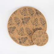 Cork Mats | Pinecones | Grey