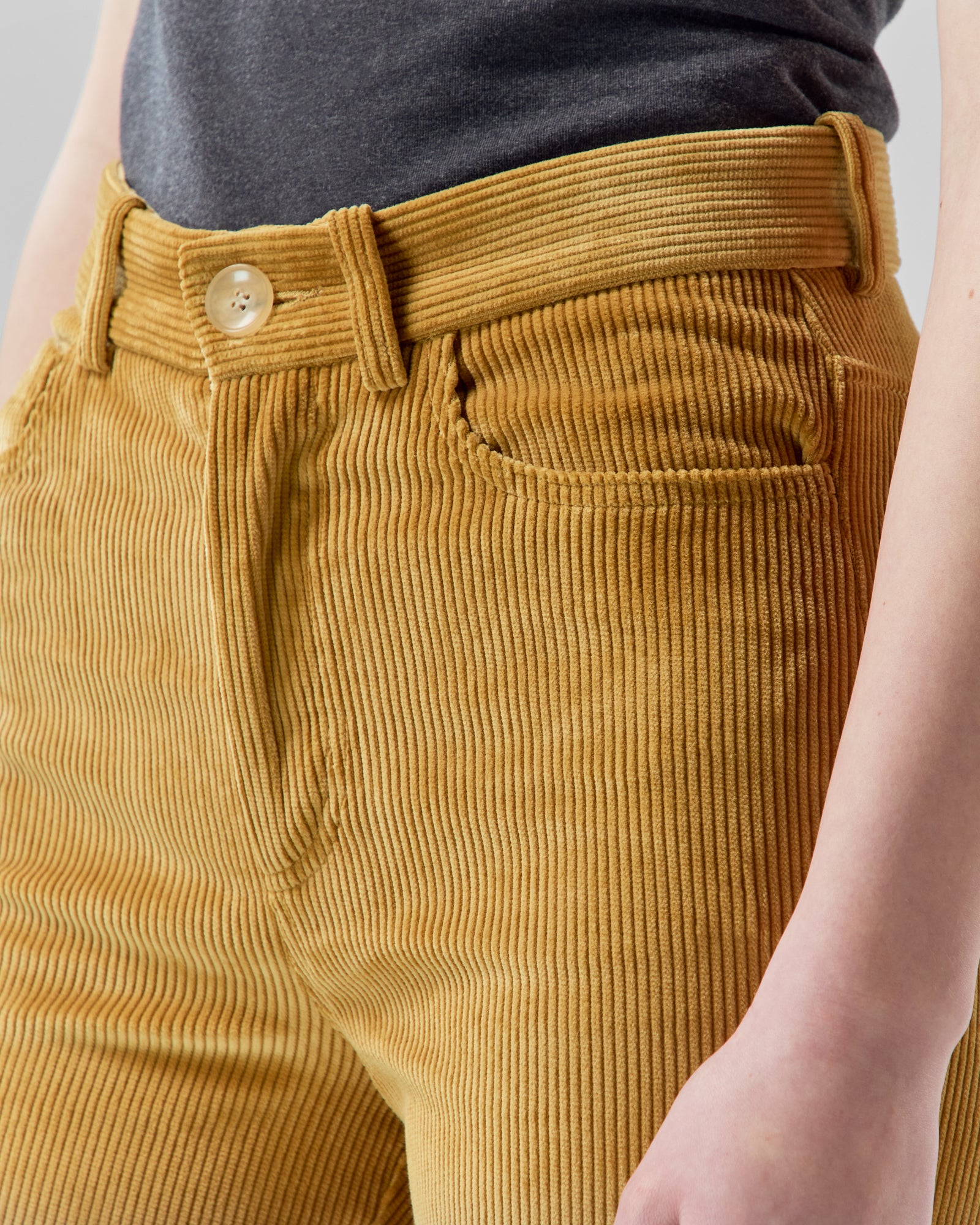 Corduroy Flare Trousers | Honey