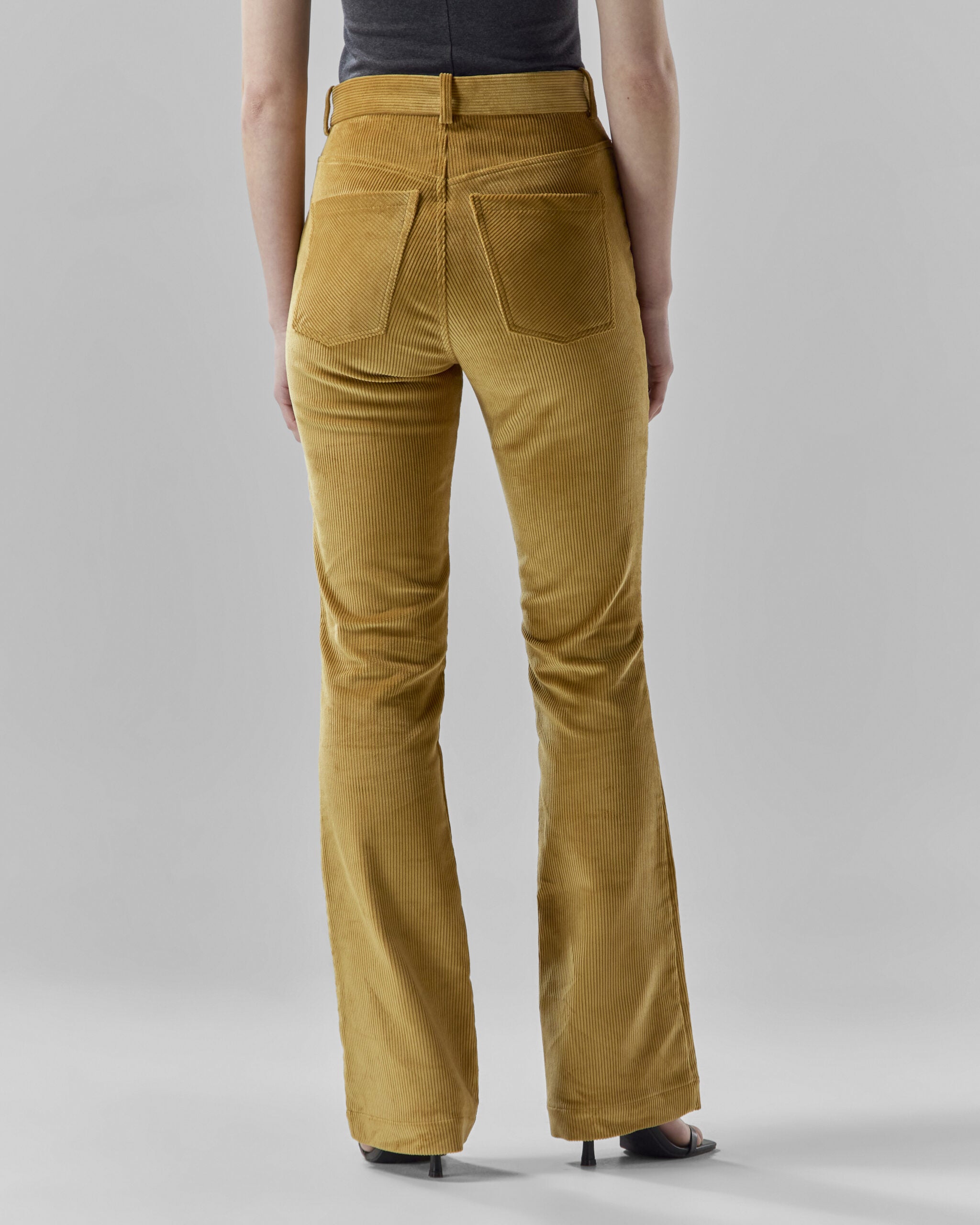 Corduroy Flare Trousers | Honey