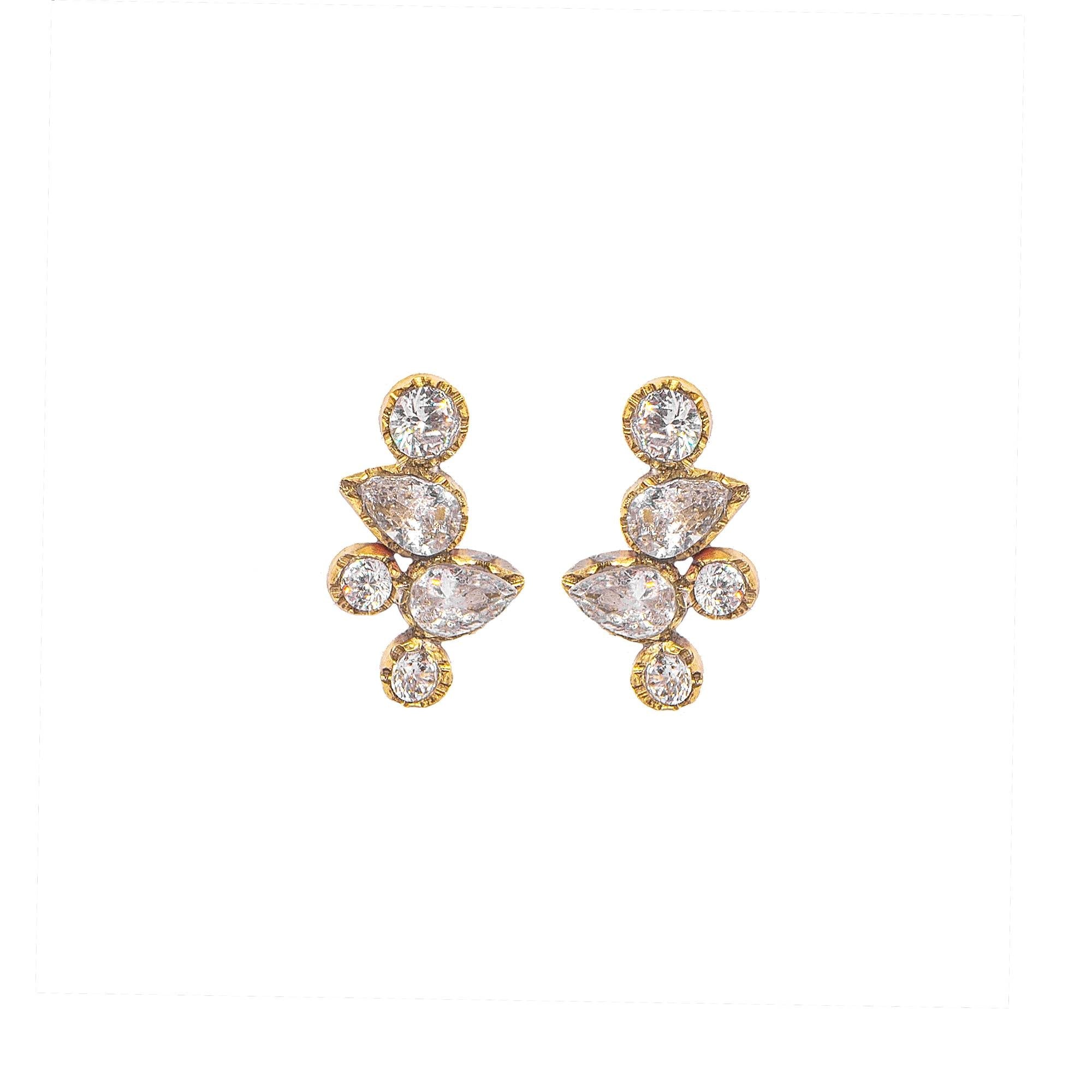 Hoshi Diamond Stud Earrings