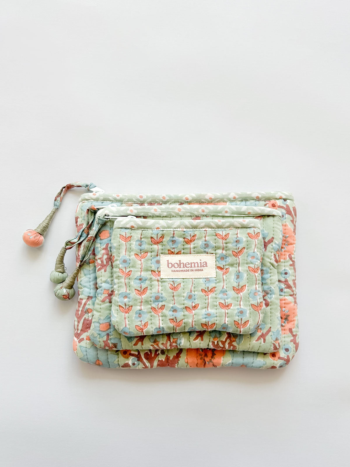 Posie Zip Pouch, Duck Egg