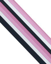 Henley Silk Stripe Neck Scarf Pink