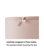 Marrow-High Waisted Silk & Organic Cotton Full Brief in Pink Champagne