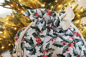 GREEN HOLLY CHRISTMAS SACK