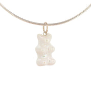 Pearl White Gummy Bear Statement Necklace