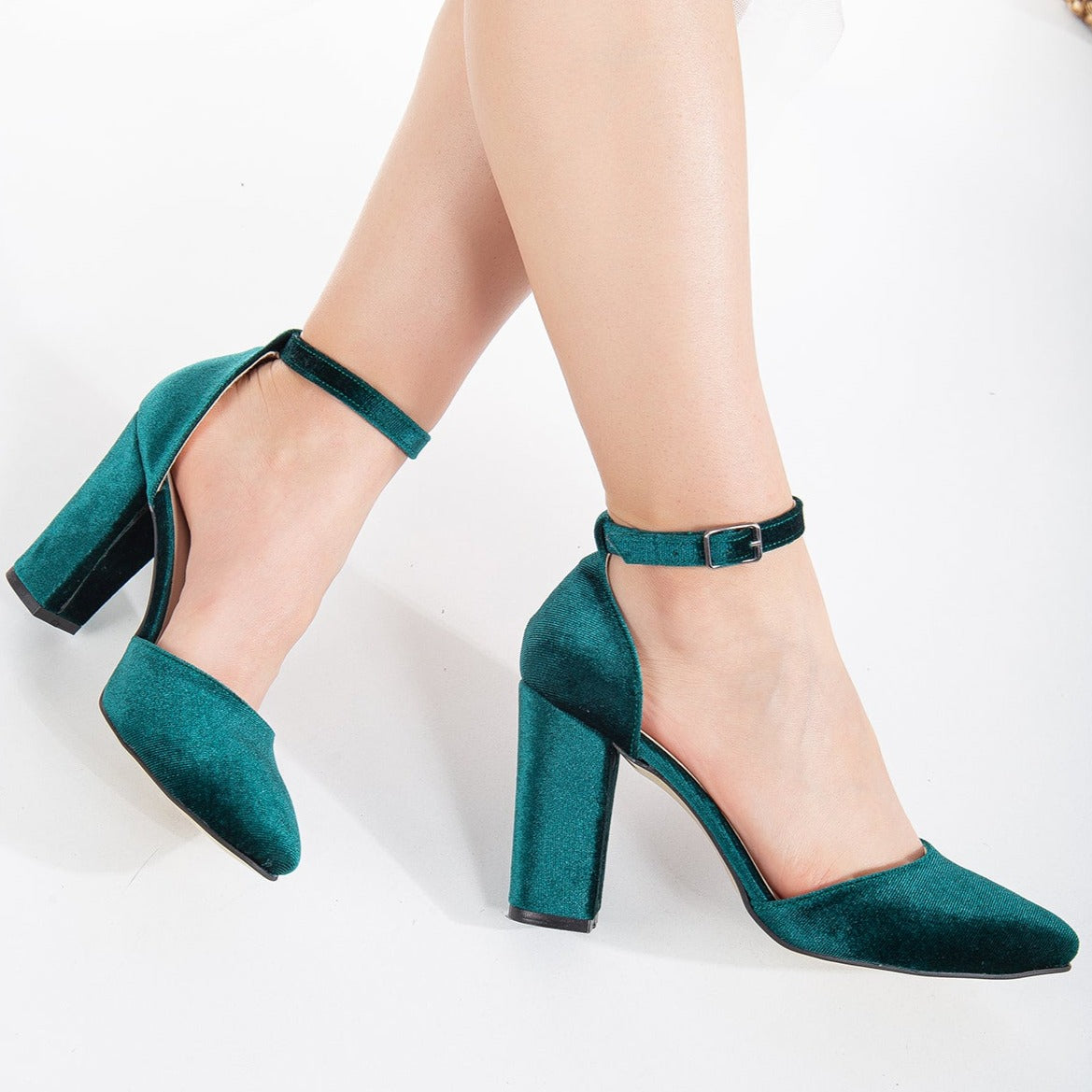 Gisele - Emerald Green Wedding High Heels