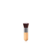 Vegan Mini 3 Piece Blush & Foundation Makeup Brush- Bamboo and Silver