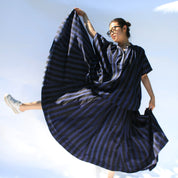 Vivian Skirt in Midnight Stripe