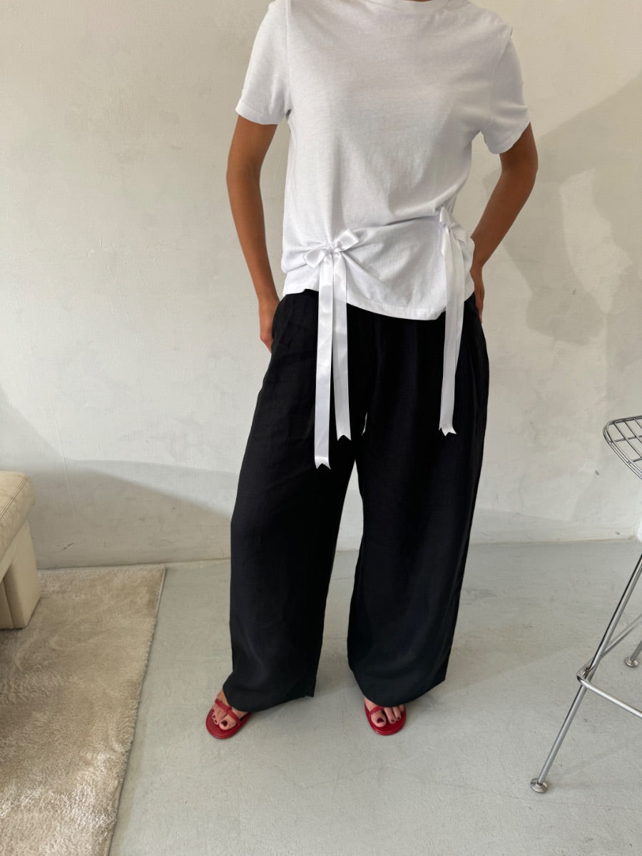 Celeste Linen Trousers in Black