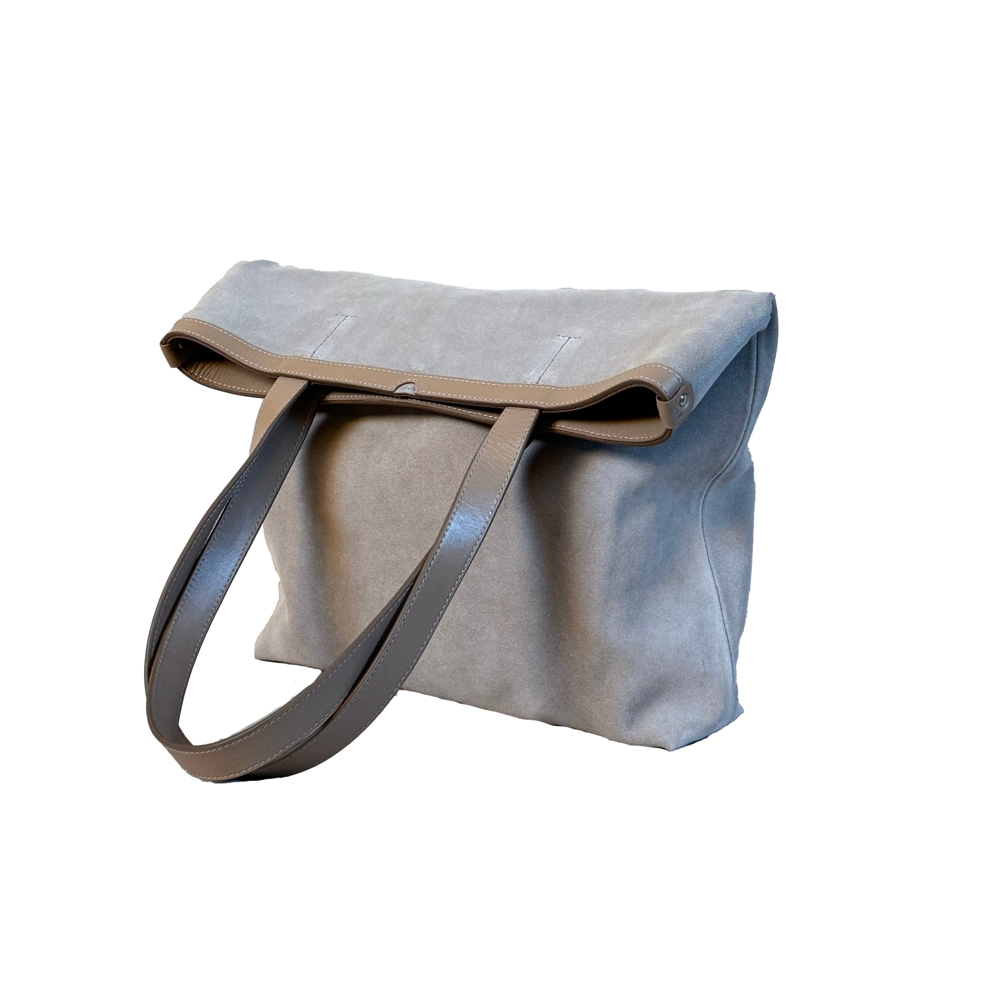 'The Ivy' Tote Bag in Sand Suede