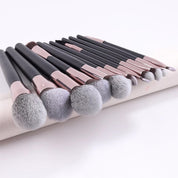 Vegan Makeup Brush Set- Sophistication. Sustainable Wood and Rose Gold