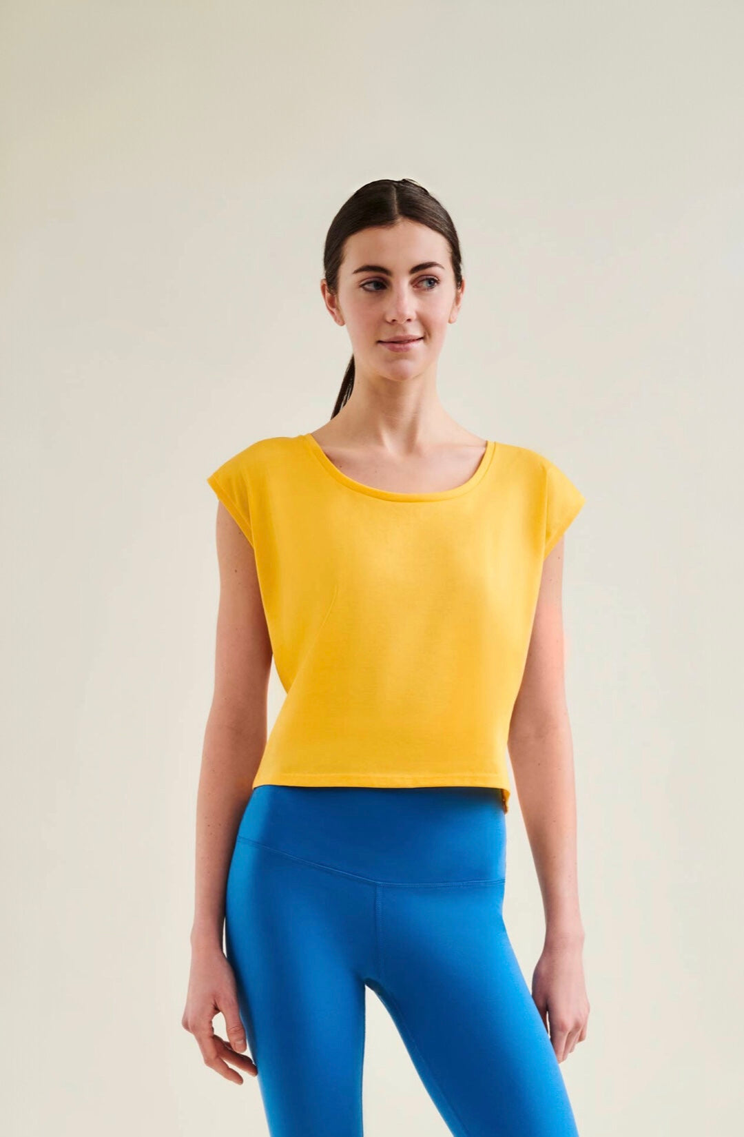 Cropped Dance Vest - Sunshine Yellow
