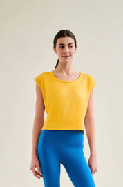Cropped Dance Vest - Sunshine Yellow