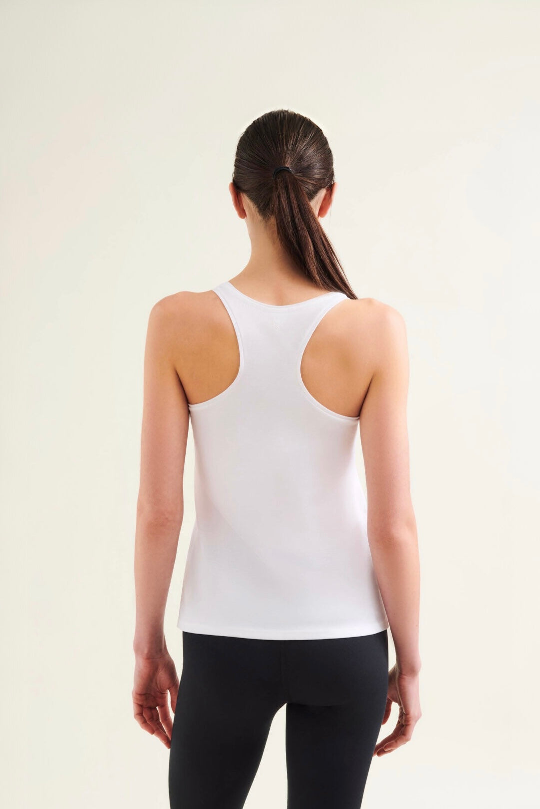 Racer Tank With Print - Diamond White