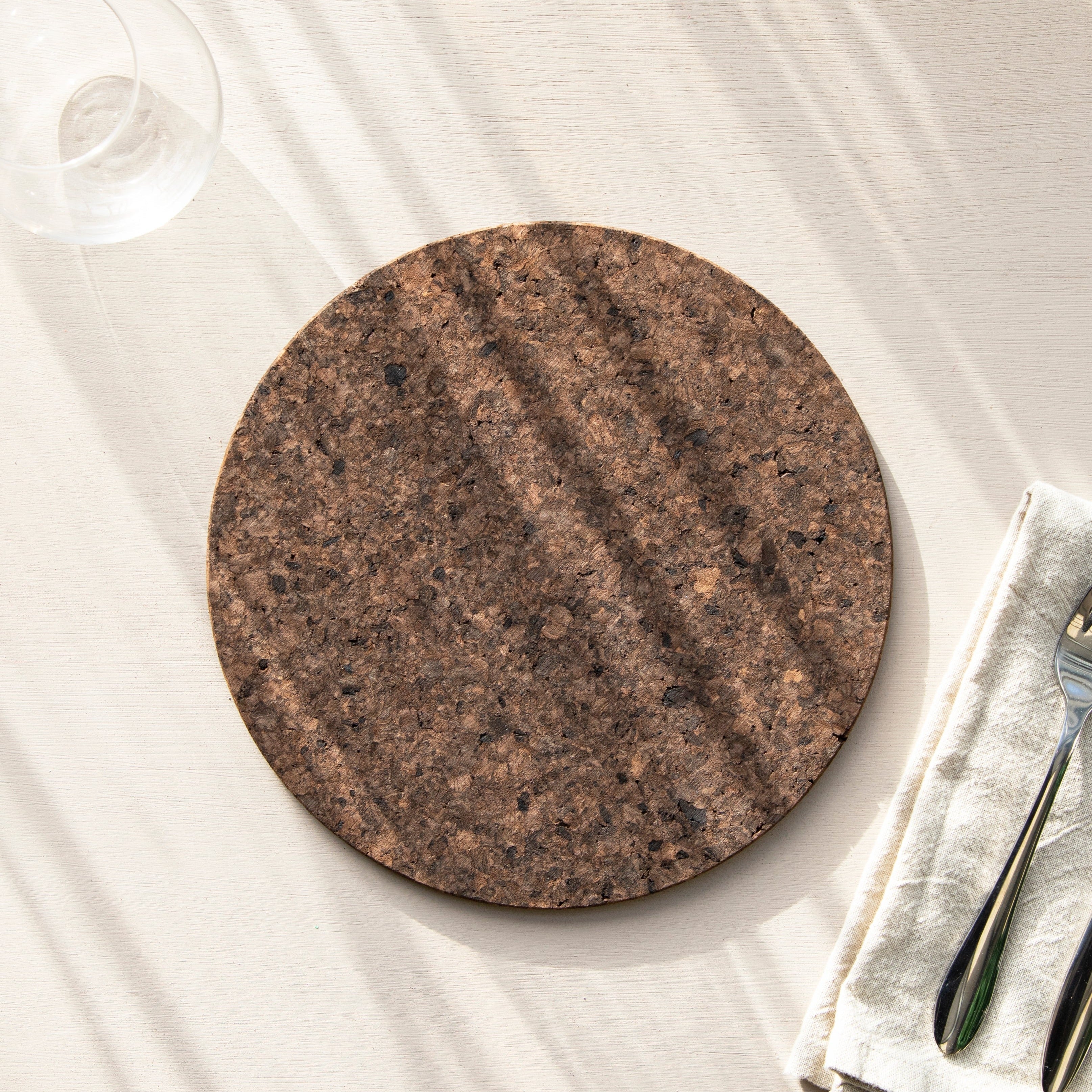 Smoked Cork Placemats | Round Set of 4