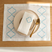 Turqoise Catena Linen Napkin - Set of 2